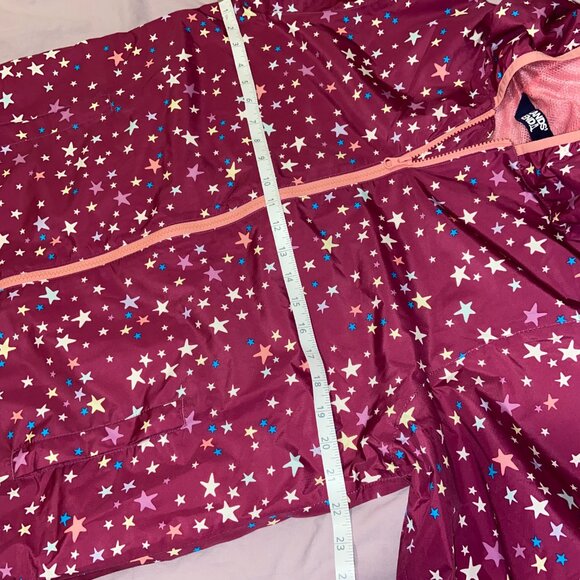 Land's End packable rain jacket - magenta star print - kids or adults - Picture 7 of 7